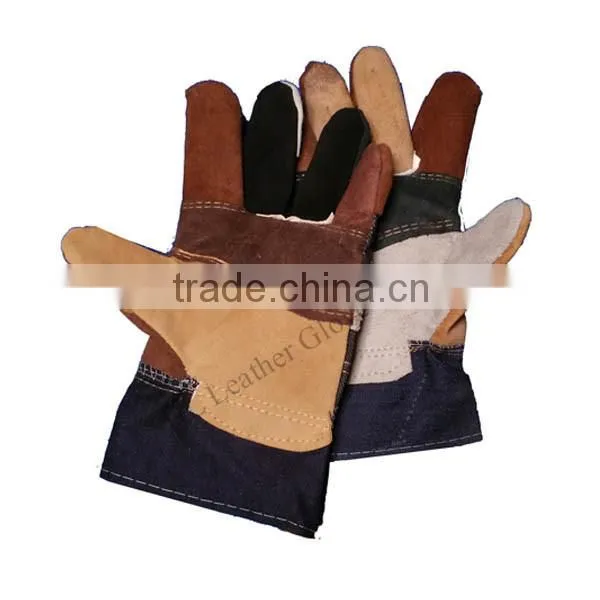 Cow Grain Furniture Leather Safety Glove photo-6