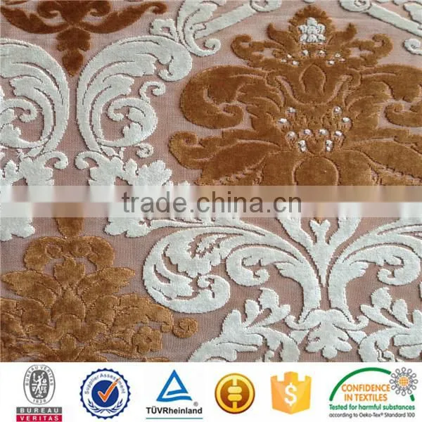 Jacquard Velvet Print Stripe Fabirc photo-5