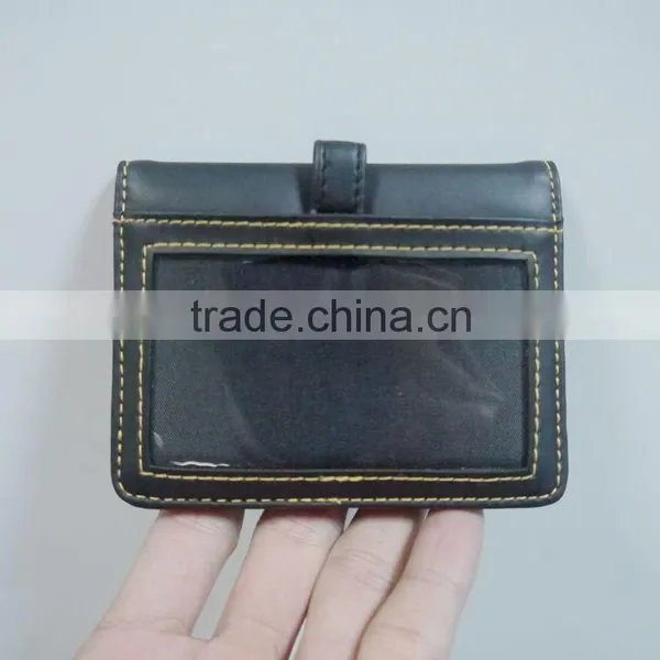 2016 Wholesale Card Holder Men's Leather Card Holder Business Card Holder With Window photo-2
