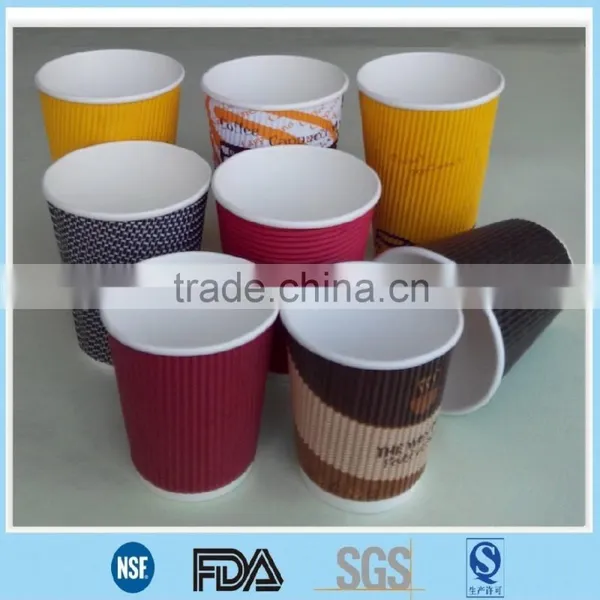 Colourful and LOGO Printed Ripple Wrap Hot Cups photo-4