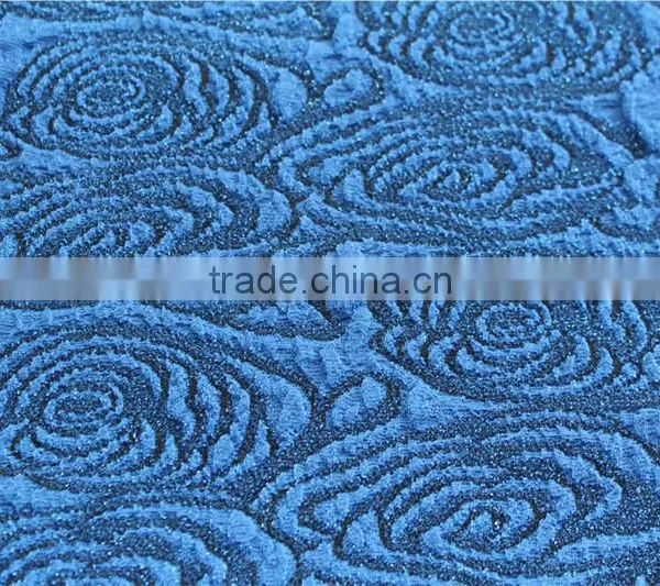 Silver Polyester Knitted Jacquard Fabric for Ladies Dress photo-3
