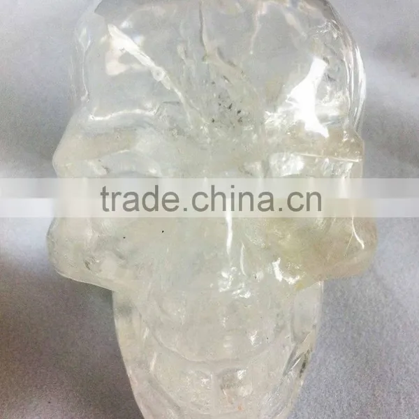 Pure Handmade Clear Quartz Skull Handicraft photo-2