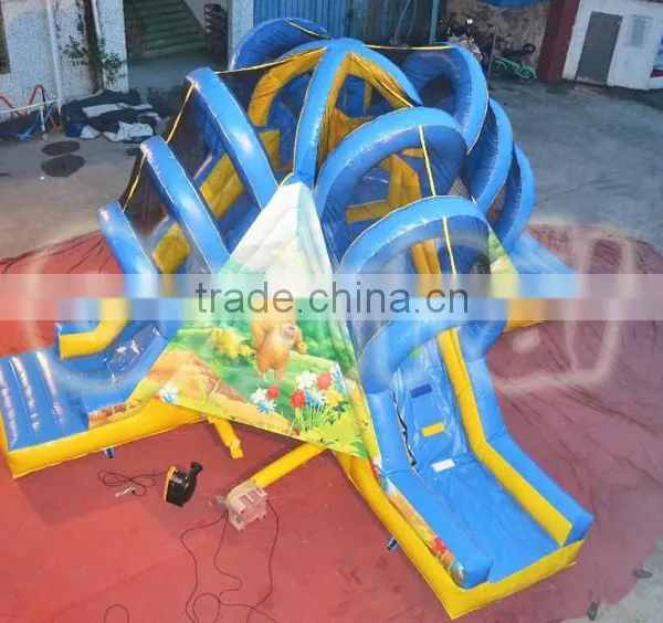 Amazing Four Directions Inflatable Dry Slide photo-3