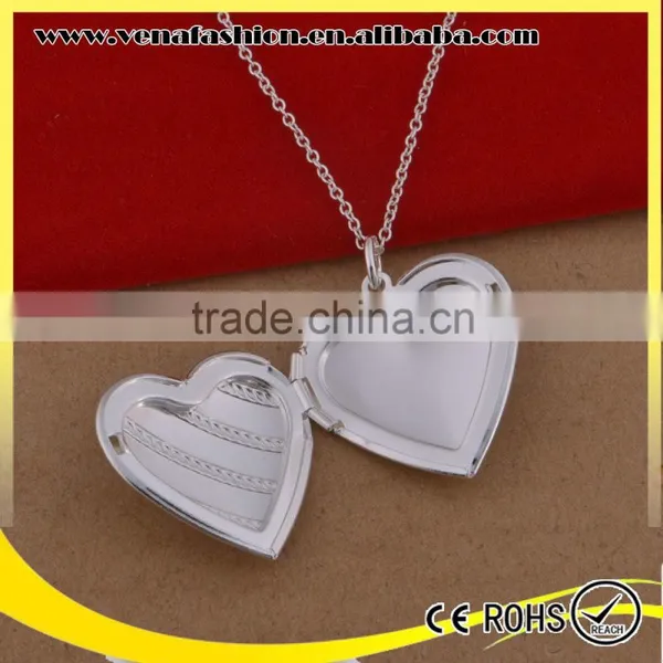 Plated Silver Copper Heart Necklaces With Pendant Doll photo-3