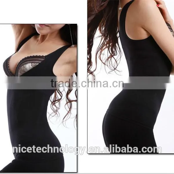 Bamboo Charcoal Seamless Slimming BodySuit ,Body Shaper Tummy Basque Corset 2XL-3XL photo-3