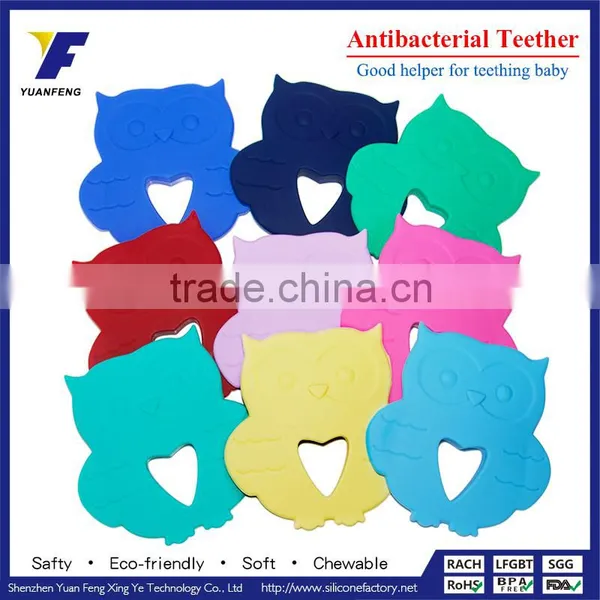 Cute Owl Shape Kids Chew Toys Silicone Baby Teething Pendant Supplies photo-4