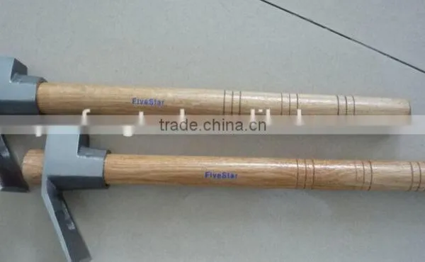 adze with wooden handle/heavier duty forge adze tools