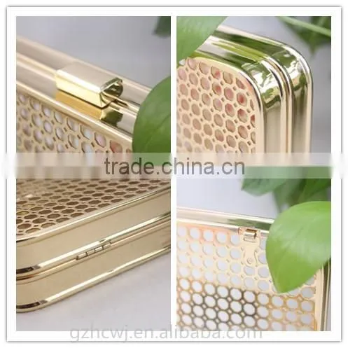 Shiny Gold Metal Box Frame for Lady Clutch photo-2