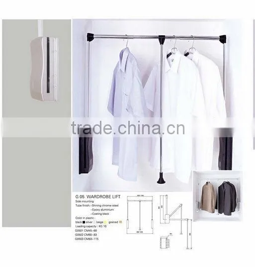 Pull Down Wardrobe Rack