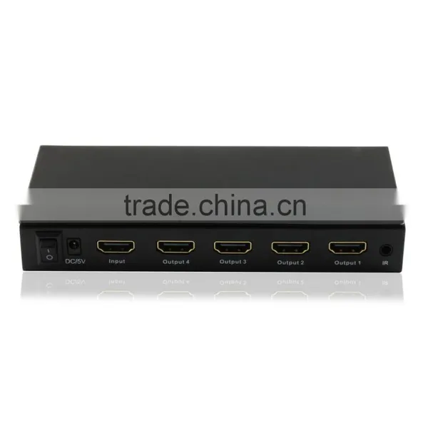 Sound Quality 4 Ports Hdmi Splitter 1x4 With IR Support 1080P 3D photo-2