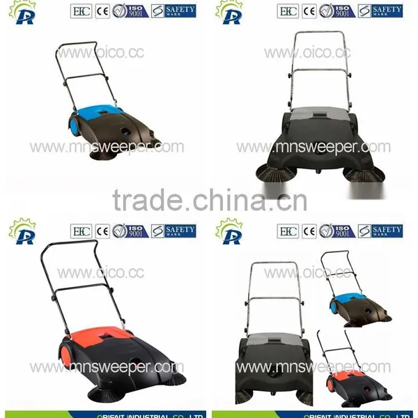 Dual Side Brushes Manual Floor Sweeper OR40 Manual Push Sweeper for Indoor/ Outdoor Sweeping photo-6