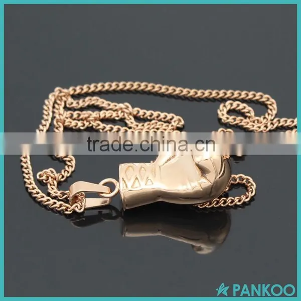 Wholesale Punk Style 18k Gold Plated Boxing Glove Pendant,stainless Steel Fist Glove Necklace Pendant photo-5