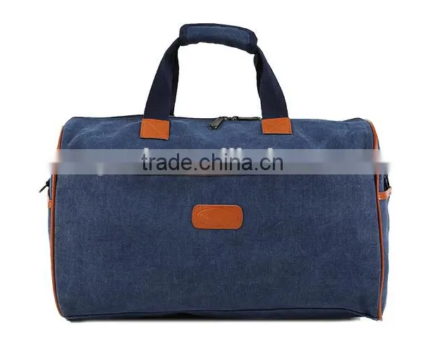 Customize Fashion Men's Vintage Canvas Duffle Shoulder Bags Handbag Travel Gym Sports Bags photo-2