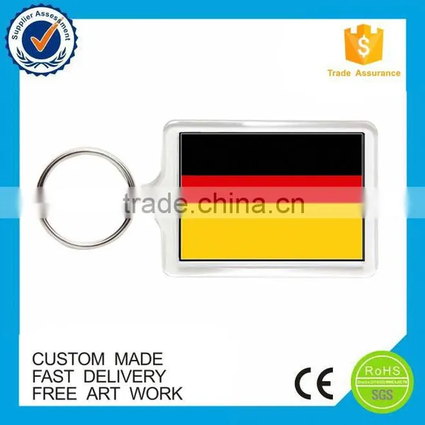 Eco-friendly Canada Souvenir Clear Plastic Acrylic Keychain Custom photo-3
