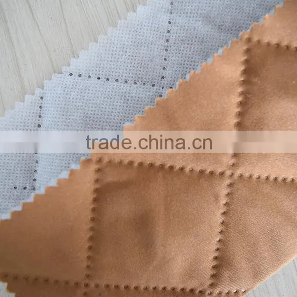 Plain Color 100% Polyester Plus Polyester Wadding Non-woven Dubai Ultrasonic Quilting Doghouse Fabric in Stock photo-4
