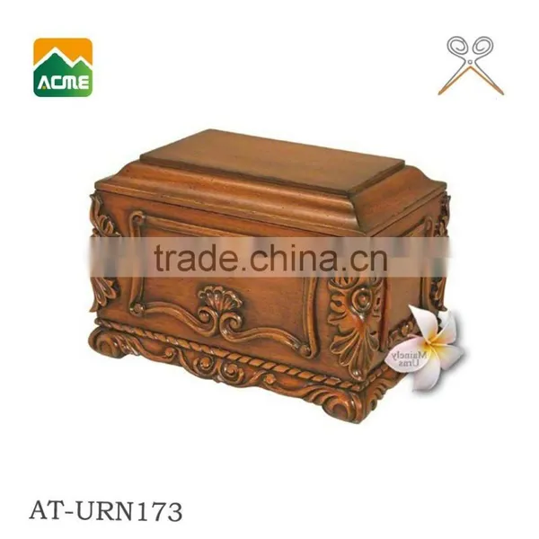 AT-URN173 Luxury Cremation Wooden Pet Urns Supplier