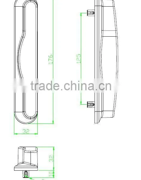 9.14.18030 Zinc Alloy Door Lock Without Keys (For PVC or Aluminum Alloy Sliding Doors) photo-3