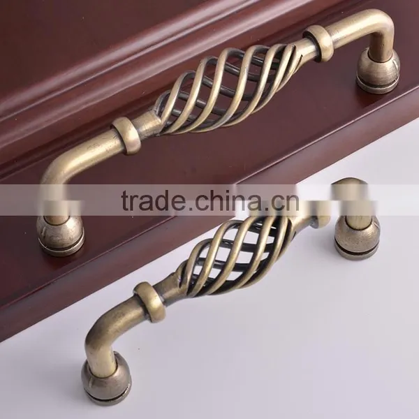 Popular Classical Nest Shaped Bird Cage Type Zinc Alloy Cabinet Knob Furniture Pull Handle photo-2