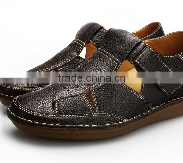 2015 Italian Handmade Men Leather Sandals photo-4