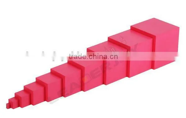 Montessori Pink Tower Wooden Toys Educational Montessori photo-3