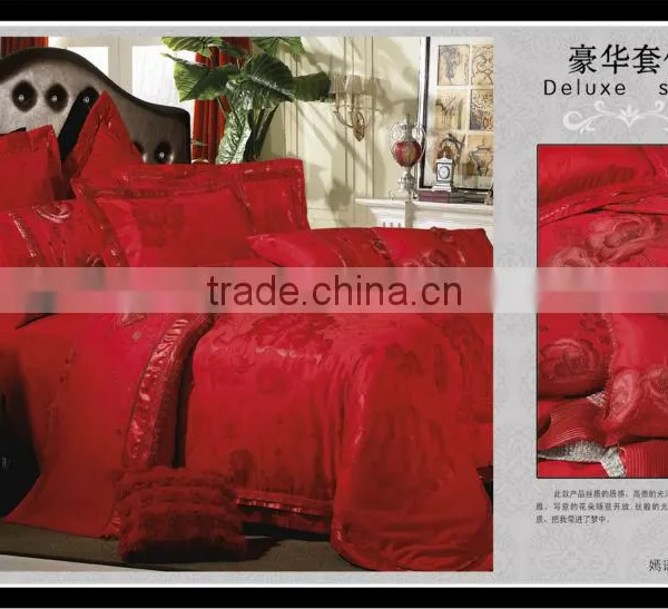 Viscose Cotton Jacquard Fabrics Bright Red photo-4