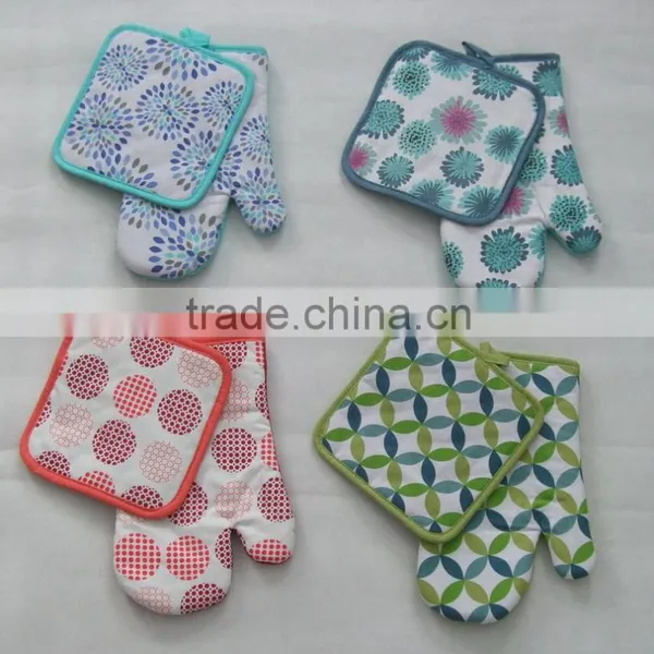 Cotton Printing Glove and Pot Holder Set photo-2