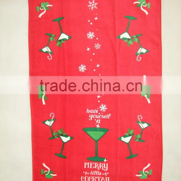 Christmas Kitchen Towel Print Cotton Tea Towel Dish Towel China Supplier Kitchen Textiles Buying in Bulk Wholesale photo-2