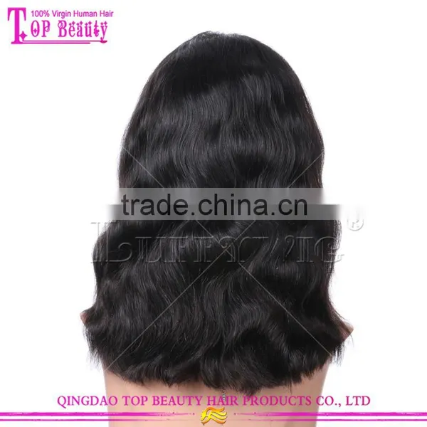 Qingdao Factory Price Large Stock Short Bob Wig 100% Brazilian Human Hair Wig photo-5