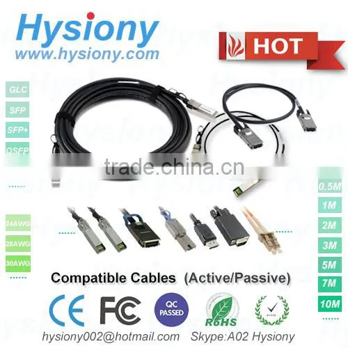 10 Gigabit Ethernet SFP+ Twinax Cable 30AWG	QSFP-4SFP+ 5m Switch Compatible Passive or Active