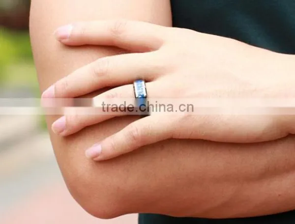 2015 Hot Selling Tungsten Carbide Ring With Carbon Fiber Jewelry Wedding Bands photo-5