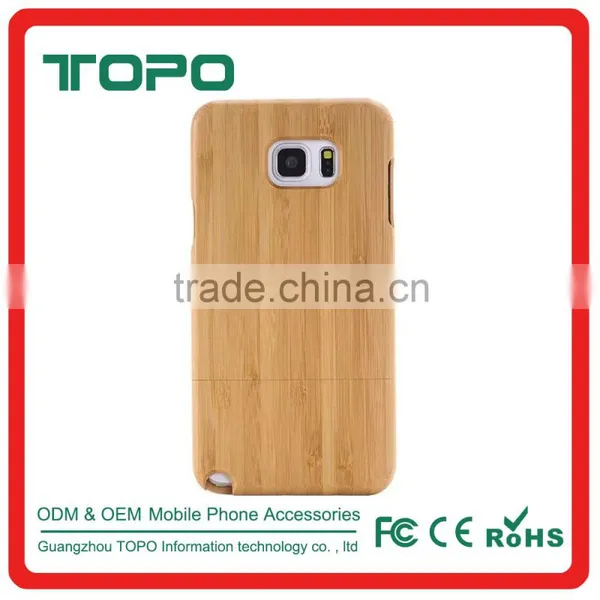 Natural Bamboo Genuine Wood Real Hard Wood Bamboo Phone Case for Samsung Galaxy Note5