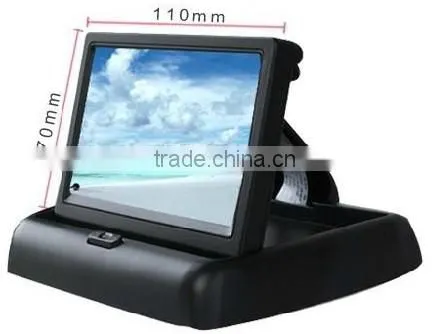 Widescreen 4.3inch Folding Motorized Car Lcd Monitor Mini tv photo-4