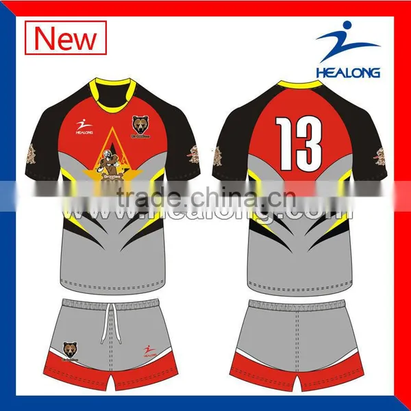 Black and Red South Africa Rugby Jersey Wholesale Rugby Jerseys Cheap Rugby League Jerseys photo-3