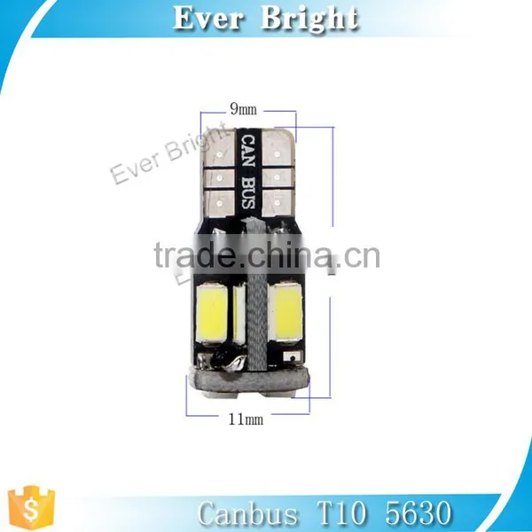 Super Bright Car Auto LED T10 194 W5W Canbus 10smd 5630 5730 LED Light Bulb Best W5w T10 Canbus Led photo-4