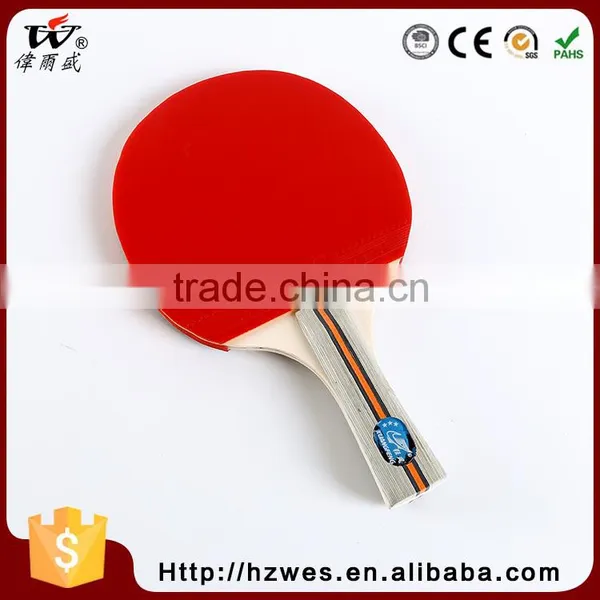 Eco-Friendly Professional OEM One Piece Colorful Handle Table Tennis Racket Training