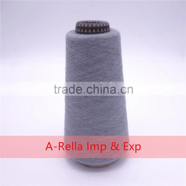 Polyester Spun Yarn Gray Yarn1.5# 32S/1 in Cone Knitting Yarn 100% Polyester photo-3