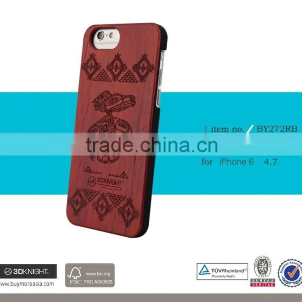 2016 Stylish Christmas Gift Genuine Rosewood Natural Carved Real Bamboo Wooden Hard Back Cover Protector for IPhone 6 6s Plus photo-3