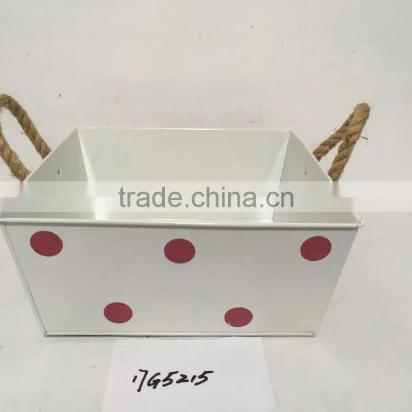 Factory Direct Sale Custom Logo Size Small Medium Large Indoor Rectangular Planters With Rope Handle photo-4