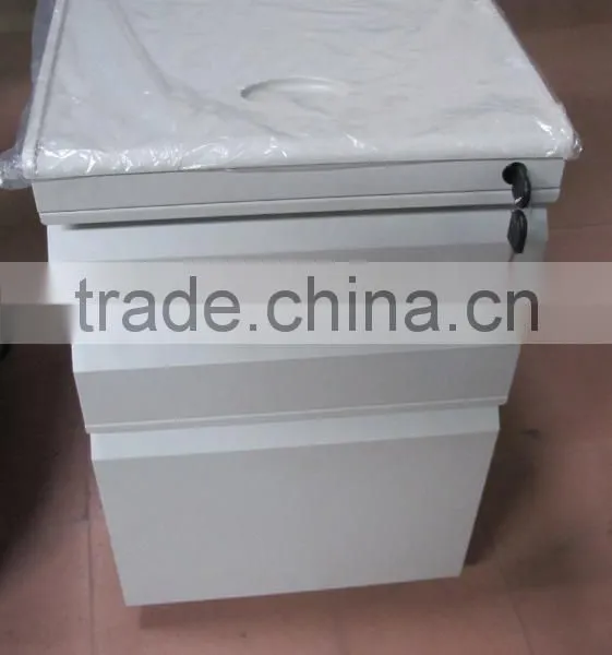3 Drawers Metal Movable Cabinet Steel Mobile Pedestal With PVC Top photo-3
