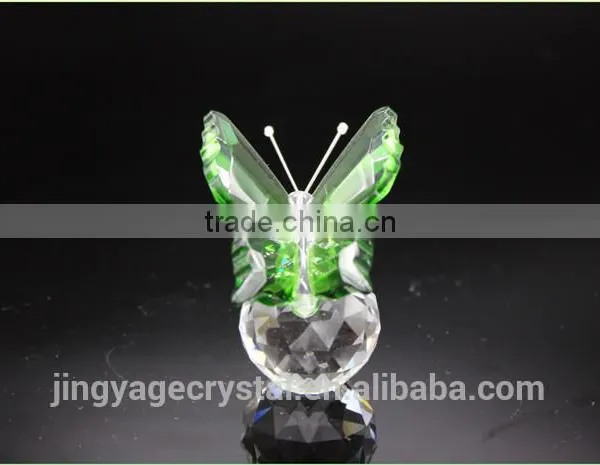Small Lovely Crystal Butterfly Model Figurines Crystal Engraved Gifts photo-2