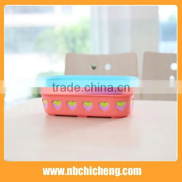 Wholesale Bath Storage Basket Plastic Colors Storage Basket Kitchen Shelf Rack photo-3