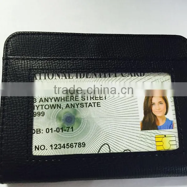 Lock Wallet Slim RFID Blocking PU Leather Zipper Card Holder photo-3