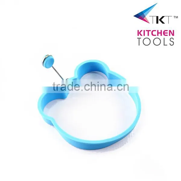 Flower Shaped Silicone Egg Ring Egg Baking Mold Egg Slicer photo-3