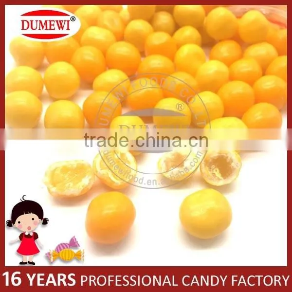 Bright Yellow Center Filled Fruit Chewy Soft Candy photo-2