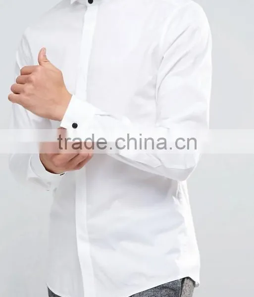 Latest Design Long Sleeve Wing Collar Mens Pre-Shrunk 97% Cotton 3% Elastane Lightweight Slim Fit Casual Shirts photo-3