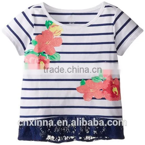 The Children's Place Little Girls' Short-Sleeve Stripe Ruffle Top photo-2