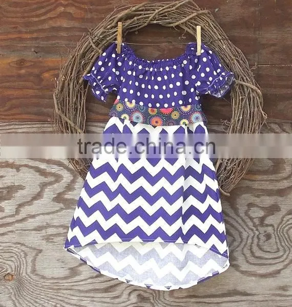 Hot Sale Baby Girls Stripe Dress With Printed Children's Boutique Clothes Toddler Girls Peasant Dress For Summer Clothes DR6828 photo-2