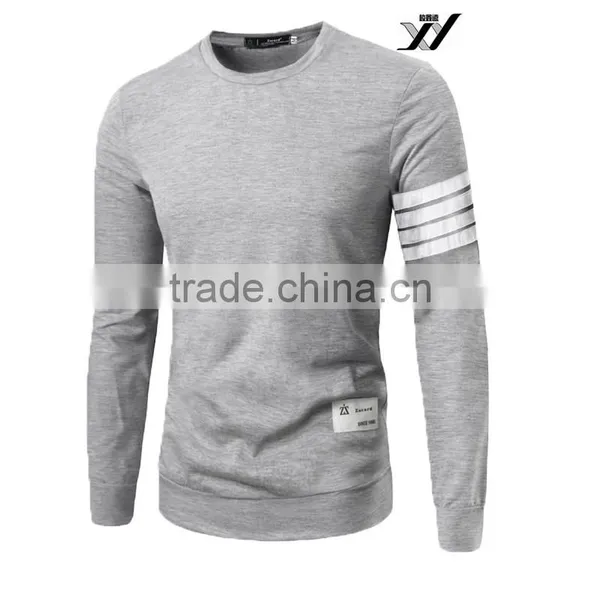 Men Slim Fit Cotton Round-Neck Long Sleeve Casual T-Shirt photo-3