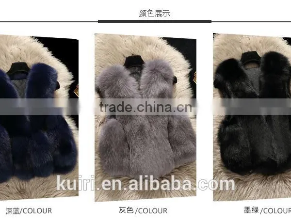 High Quality Hot Sales Type Fur 100% Real Fox Fur Short Vest Jacket Gilet Waistcoat Coat Fashion Warm Ladies photo-6