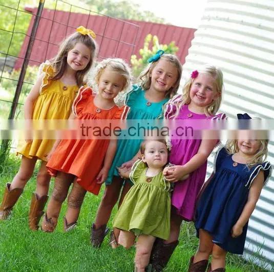 Bulk Wholesale Clothing Custom Colors 2017 Baby Girl Party Dress Children Frocks Designs photo-2